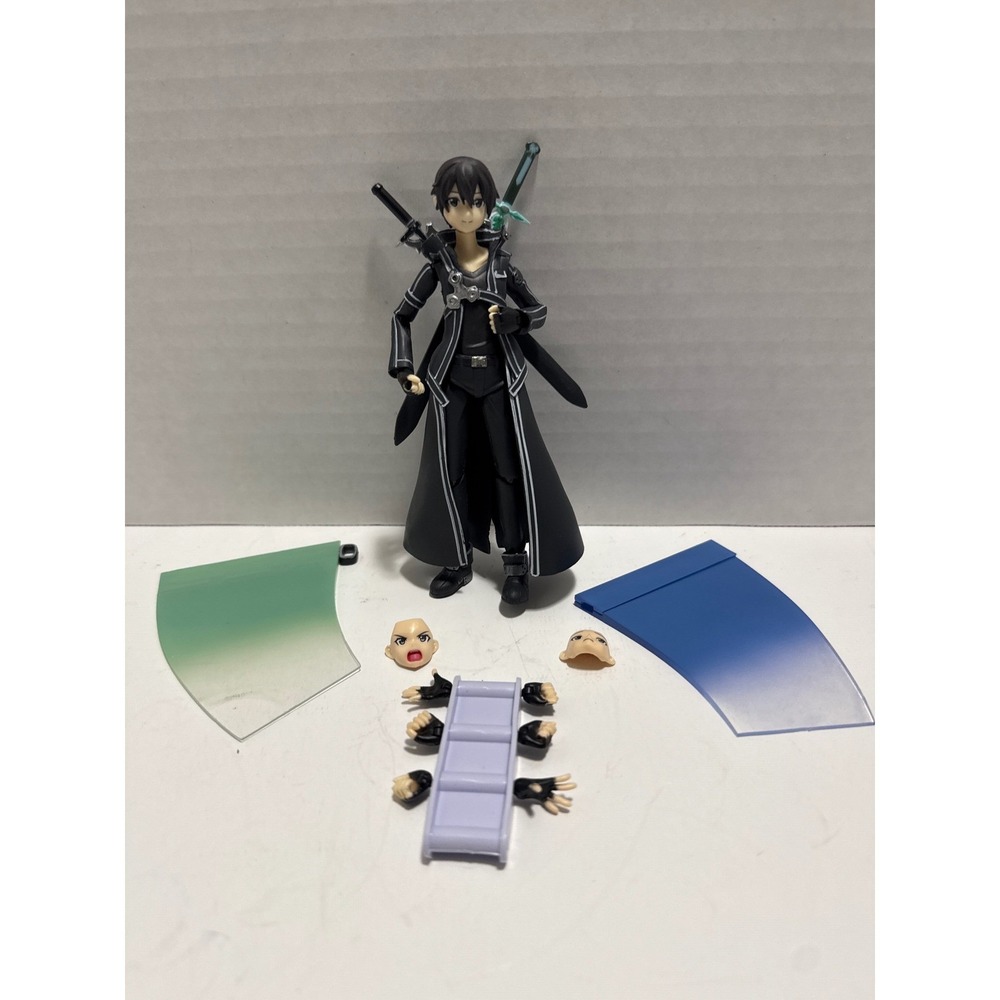 Sword Art Online Kirito Figma 174 Action Figure Max Factory Anime Black Swordsma